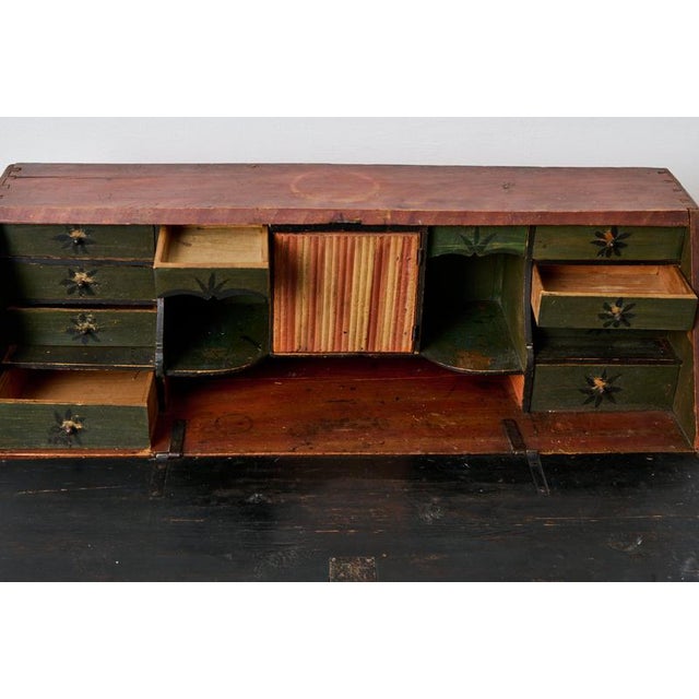 Brown Antique Swedish Country House Secretaire, 1840 For Sale - Image 8 of 15