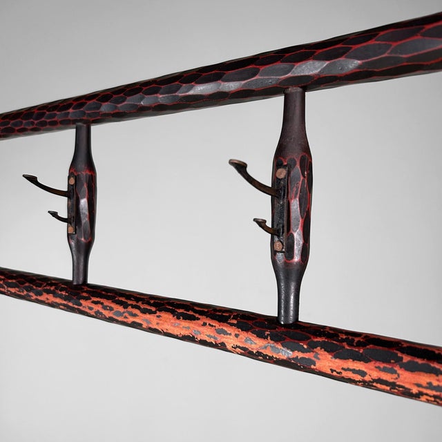 Mid-Century Modern Japanese Wooden Kamakura Bori Kimono Hanger Stand, 1960s For Sale - Image 3 of 18