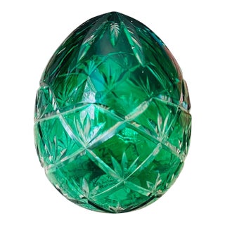 Emerald Green Crystal Egg For Sale