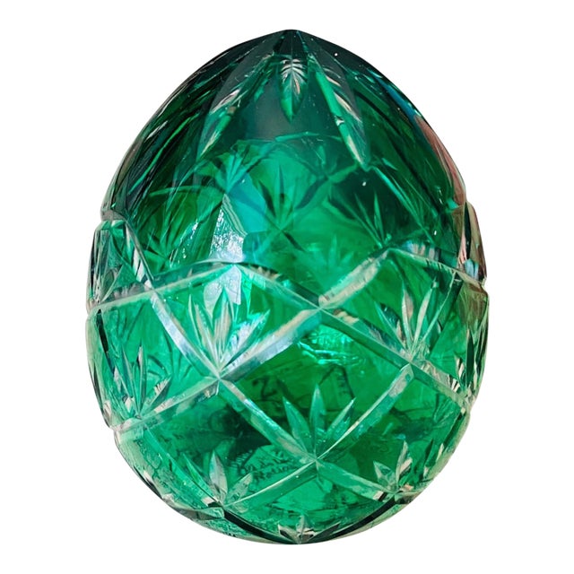 Emerald Green Crystal Egg For Sale
