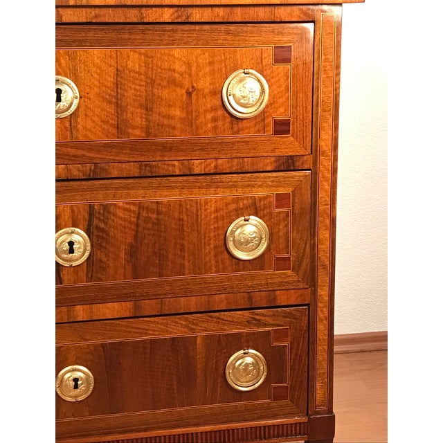 Small Louis XVI Chest of Drawers, Cube Marquetry, Germany 1780 For Sale In Boston - Image 6 of 10