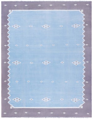Doris Leslie Blau Vintage Indian Dhurrie - Slate Gray Flatweave Cotton Rug