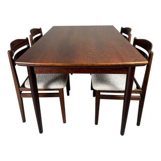 Mid-Century Modern Rosewood Dining Set, 1950s, Set of 5 For Sale
