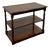 Classic English Sidetable with Brown Leather Top For Sale