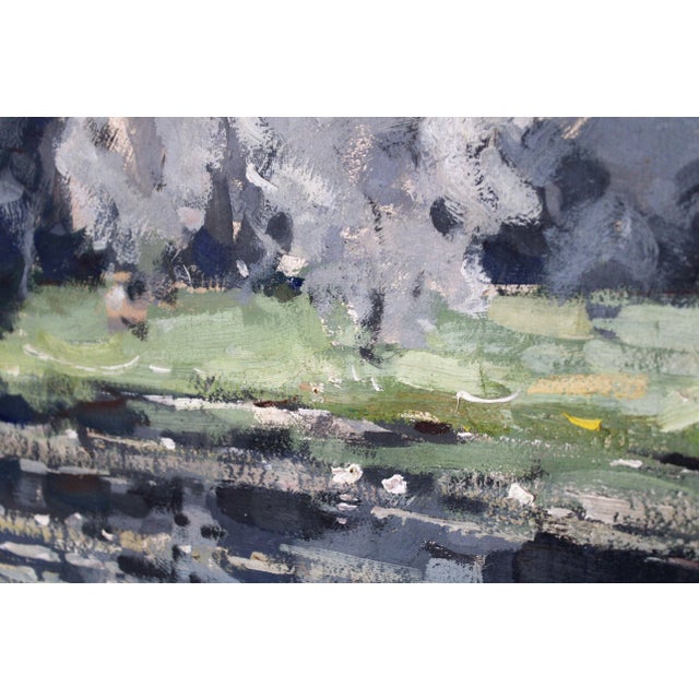 Otto Pladers, Landscape, 1942, Oil on Cardboard For Sale - Image 9 of 10