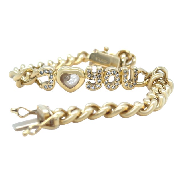 Chopard 18ct Yellow Gold Diamond Bracelet - 26.74g For Sale
