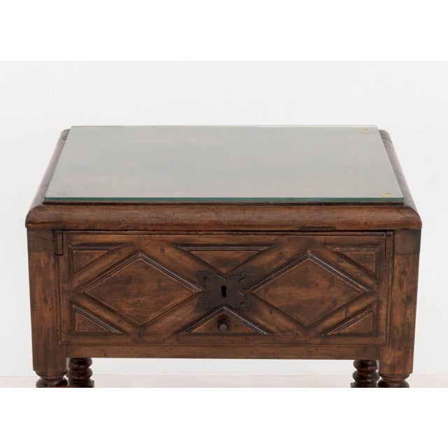 Spanish Baroque Style Walnut Side Table, 19th Century For Sale - Image 4 of 9