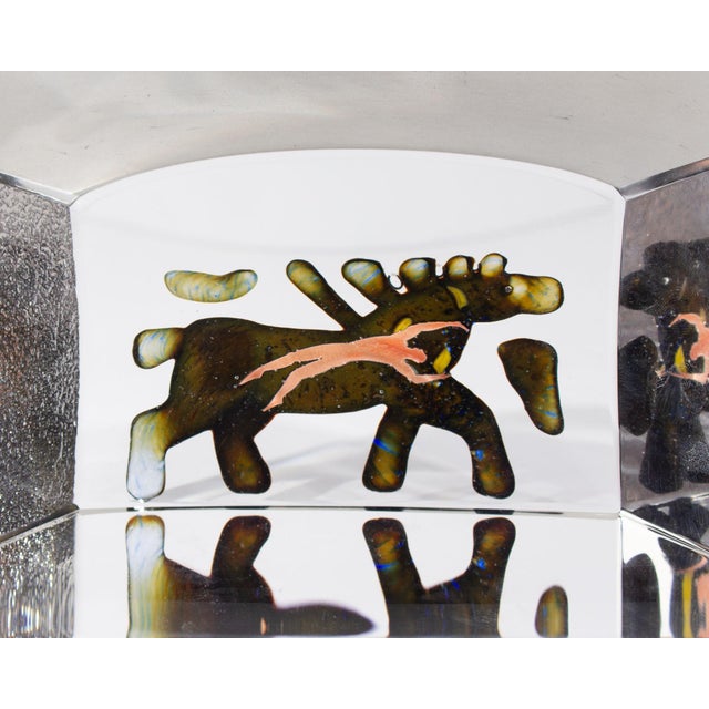 Transparent Bertil Vallien Kosta Boda “Pegasus” Viewpoints Series Sculpture For Sale - Image 8 of 9