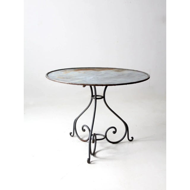 Antique Metal Garden Table For Sale - Image 9 of 13