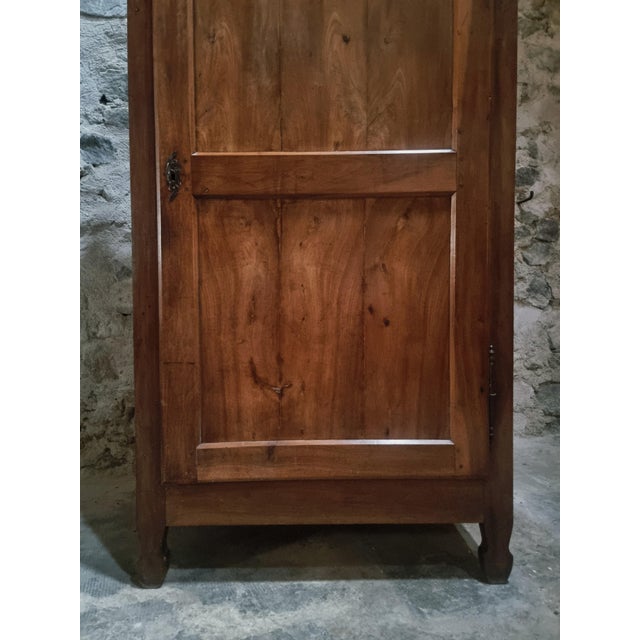 Rustic Antique French Cherrywood Bonnetière Linen Cabinet For Sale - Image 3 of 18