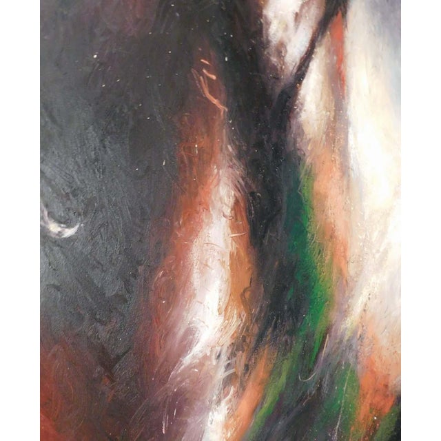 Larry Fodor "Passing Shaman" 1989 Original Oil on Canvas Custom Framed Hand Signed For Sale - Image 10 of 10
