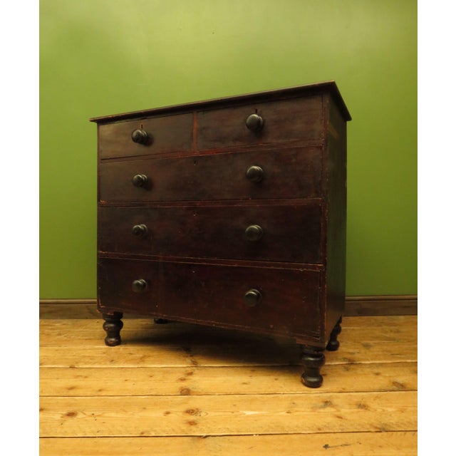 English Stained Pine Chest of Drawers For Sale - Image 17 of 18