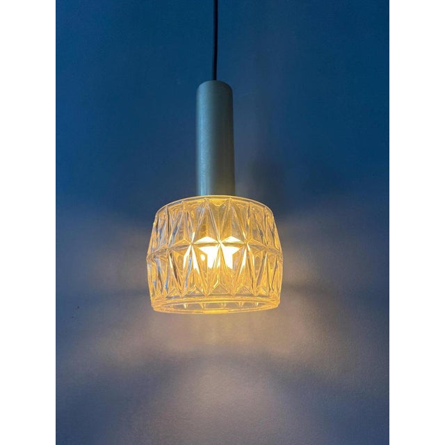 Mid-Century Crystal Glass Pendant Lamp For Sale - Image 11 of 11