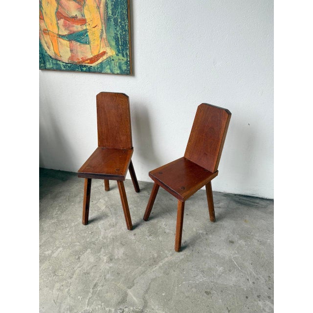 Brutalist Oak Chairs, 1950s, Set of 2 For Sale - Image 10 of 18