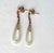 Metal Vintage 10k Gold Jade Earrings Dainty Drop Dangle For Sale - Image 7 of 9