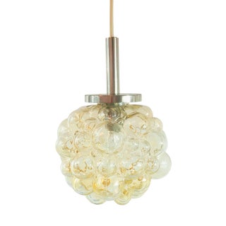 Mid-Century Modern Amber Bubble Glass Pendant by Helena Tynell for Limburg, 1960s For Sale