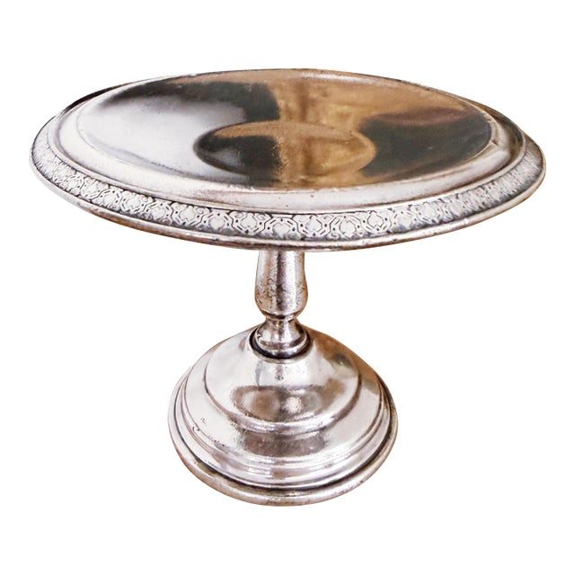 Vintage Silver Dessert Stand From the New Yorker Hotel Nyc For Sale