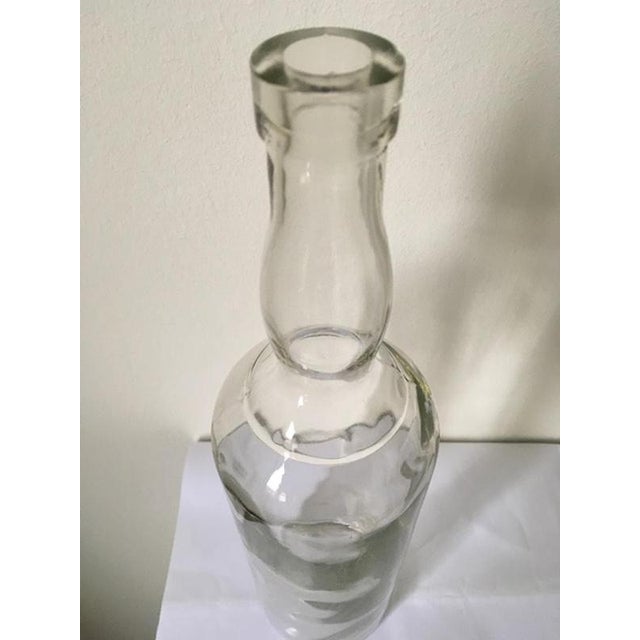 Clear Glass Bottle attributed to Siva Tuscany for Poggi, Italy, 1930s For Sale - Image 9 of 18