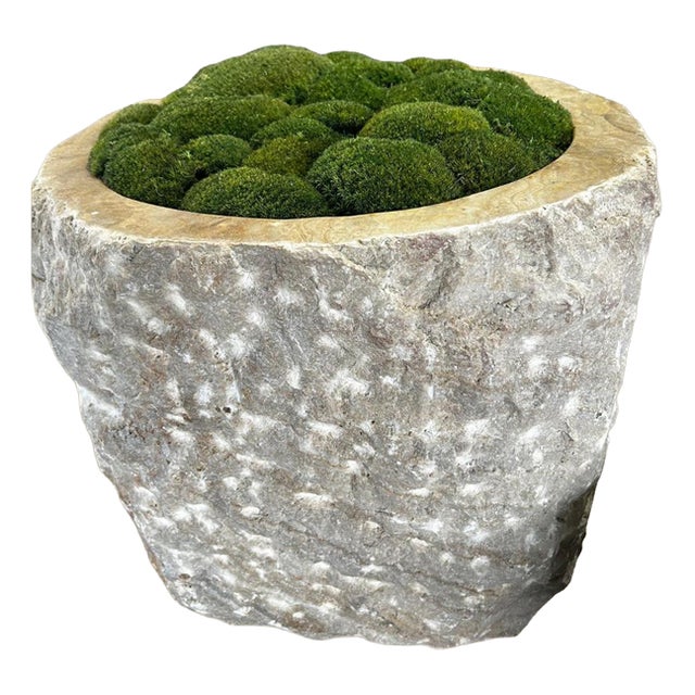 Raw Edge Onyx Planter Pot For Sale