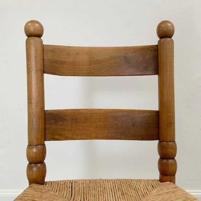 Vintage French Decorative Wood Chairs, 1940, Set of 2 For Sale - Image 6 of 16
