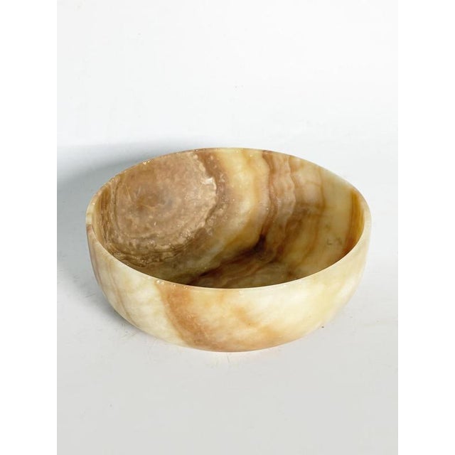 Tan Vintage Minimalist Onyx Bowl, France, 1950s For Sale - Image 8 of 9