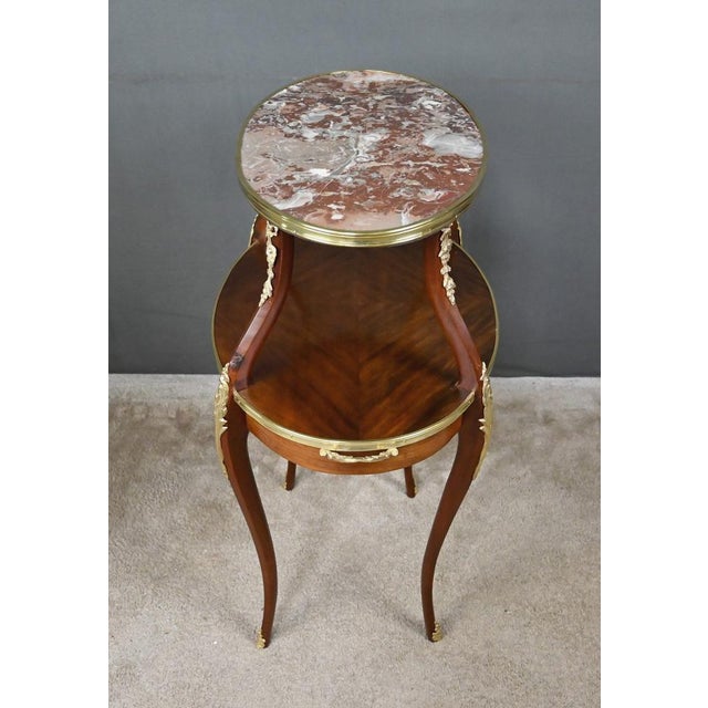 Louis XV Style Mahogany Veneer Tea Table, Early 20th Century For Sale - Image 16 of 18