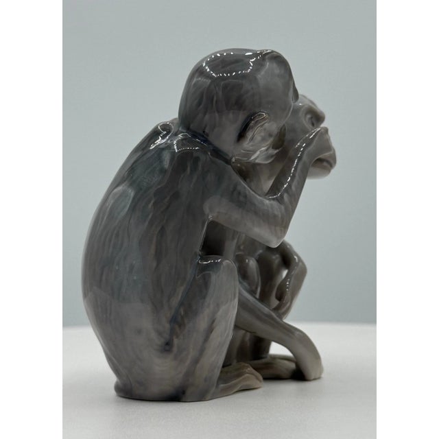 Bing & Grondahl porcelain Monkey Figurines For Sale - Image 4 of 10