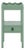 Darlyn Scalloped 1 Drawer Accent Table in Sage For Sale