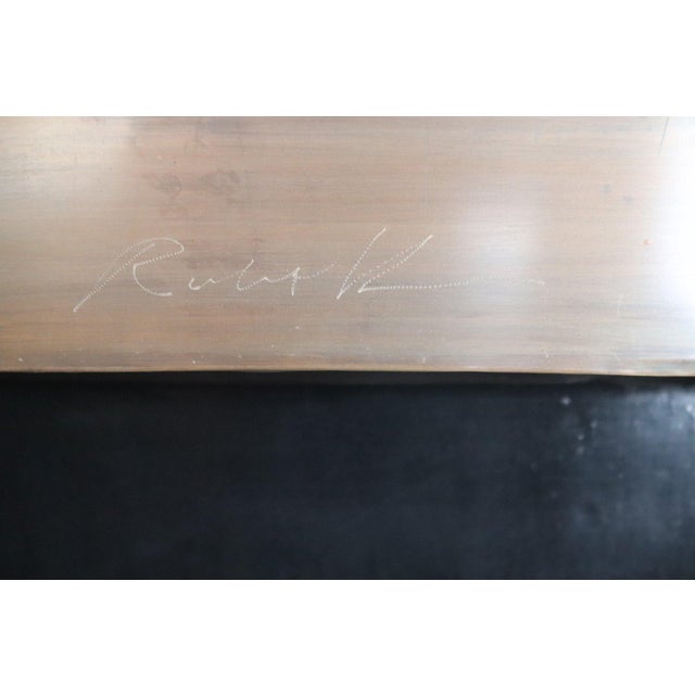 Robert Kuo Limited Edition Signed "Pleats" Hand-Repoussé Copper Armoire For Sale - Image 9 of 9