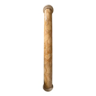 Huge Neoclassical Trompe l'Oeil Faux Marble Column 131” For Sale