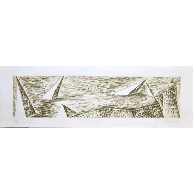 Landscape is an original etching on paper realized by Salvatore Provino (b. 1943). Good conditions. Hand-signed. Numbered,...