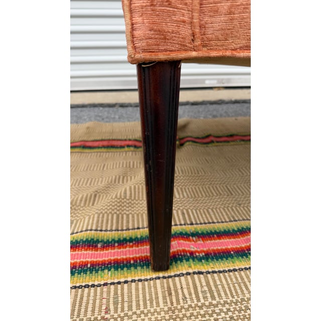 A Very Nice Antique Mahogany Camelback Window Settee, English, Circa 1920’s Most likely made in the UK, circa 1920's...