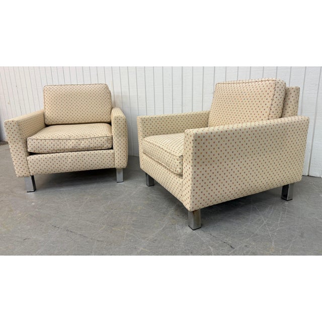 Milo Baughman for Thayer Coggin Vintage Milo Baughman Style Club Chairs - Set of 2 For Sale - Image 4 of 9