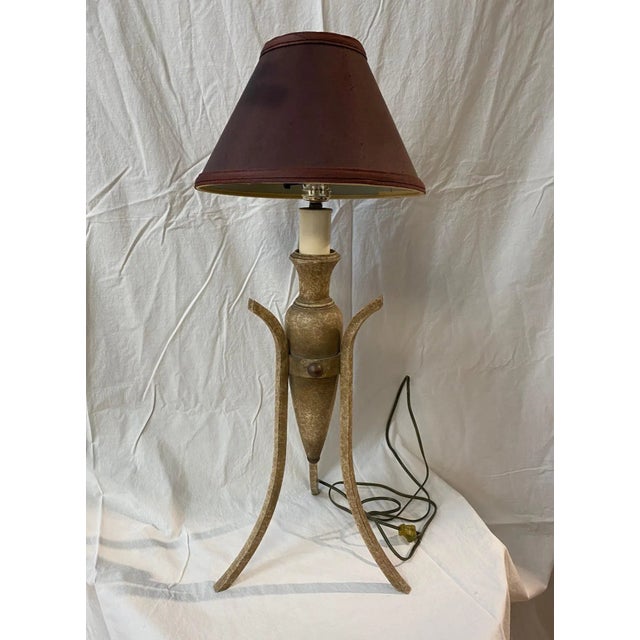 Contemporary Style Vintage Showroom Sample By Fine Art Eggplant Maroon Shade Spacey Interesting Looking base.