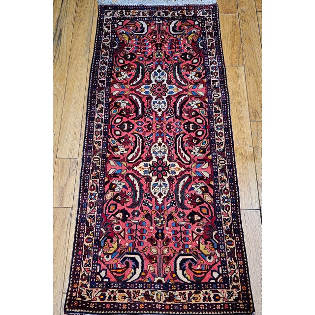 "This exquisite Early 20th Century Persian Lilian runner / area rug is a rare and highly versatile example of fine village...