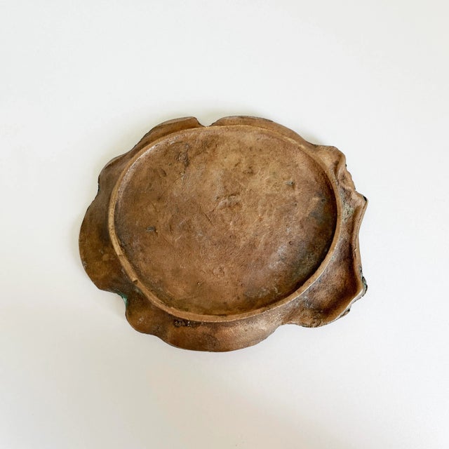 Metal Art Nouveau Bronze Figurative Catchall Dish For Sale - Image 7 of 8