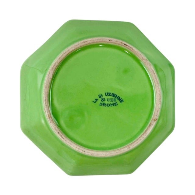 Vintage Cafe De La Paix Paris Green Ceramic Ashtray For Sale In Washington DC - Image 6 of 9