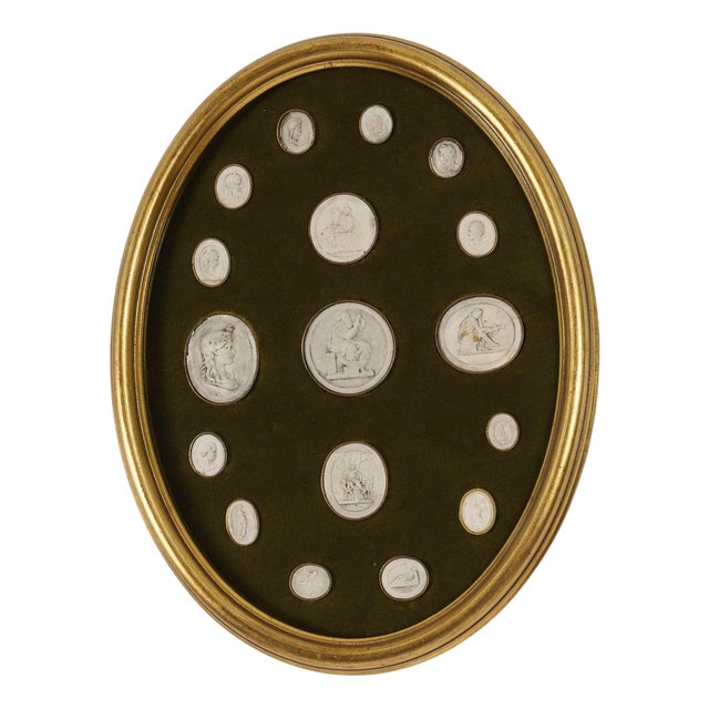 Antique Framed Grand Tour Giovanni Liberotti Intaglios, 19th Century For Sale