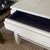 Asian Custom White Ming Style Grass Cloth Wrapped Side Table For Sale - Image 3 of 7