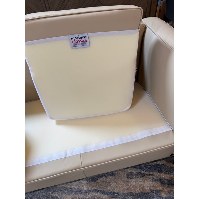 2010s Modern Classics Petite Corbusier Style Sofa, Parchment For Sale - Image 5 of 12