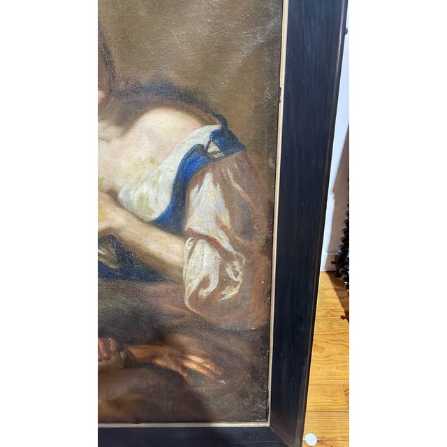 Circle of Johann Carl Loth, Caritas Romana, 17th Century, Oil Painting on Canvas For Sale - Image 9 of 16