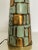 Turquoise Mid Century Modern Sculptural Mosaic Turquoise & Gold Table Lamp For Sale - Image 8 of 13