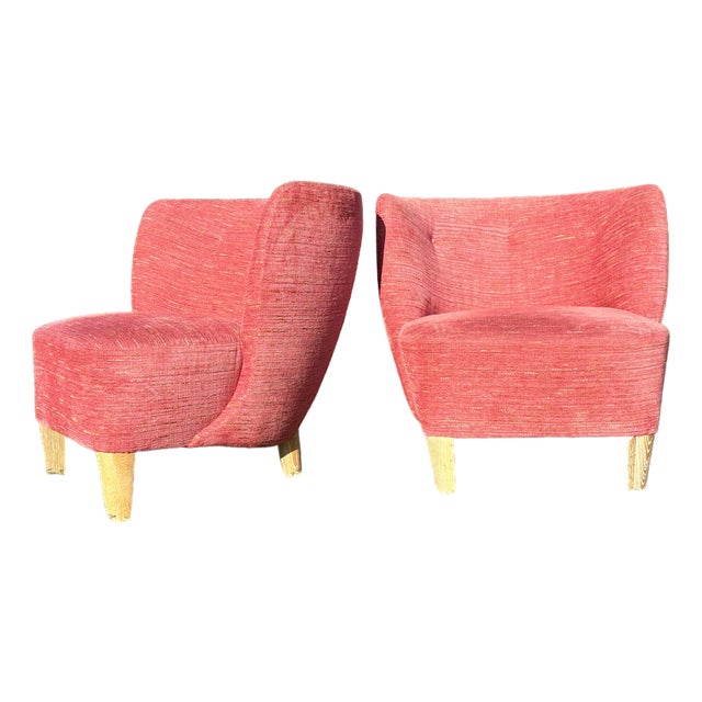Vintage Italian Modern Club Chairs in the Manner of Geo Ponti For Sale