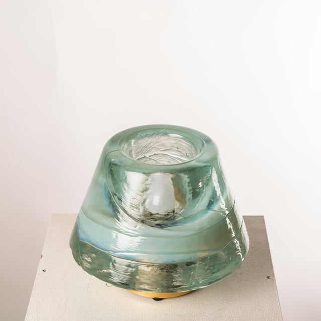Mid-Century Modern Murano Glass and Bronze Table Lamp by Renato Toso and Roberto Pamio, 1970s For Sale - Image 3 of 18