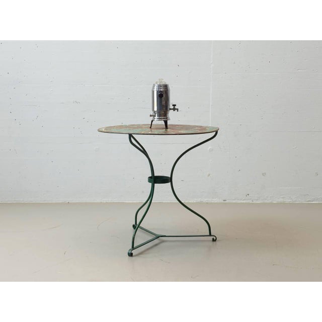 Green French Gueridon Metal Garden Table, 1950s For Sale - Image 5 of 14