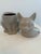 Grray stoneware cat form cookie jar. Made by Threshold.