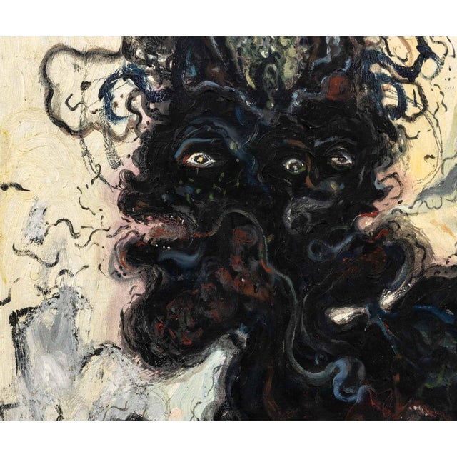 Contemporary Robert Dandarov "Janus" Oil on Panel For Sale - Image 3 of 5