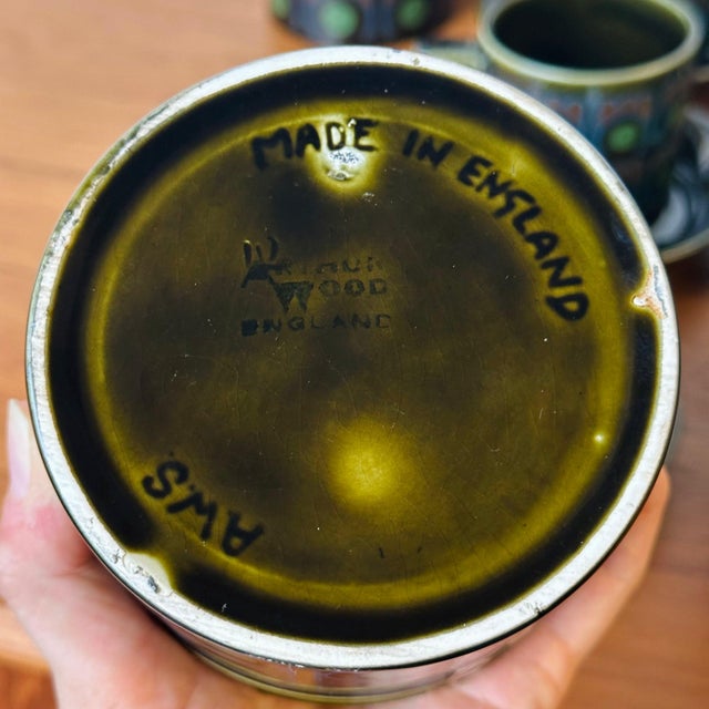 Mid-Century Modern Arthur Wood 1970s Coffee Set For Sale - Image 3 of 5