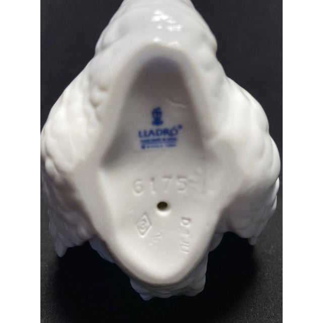 1990s Vintage MCM Lladro White Swan Figurine #6175 Made in Spain For Sale - Image 5 of 5