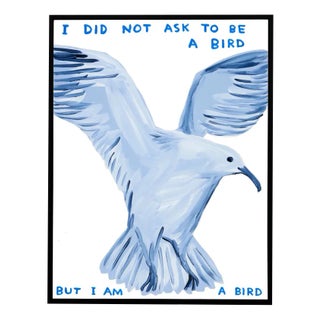 David Shrigley, I Did Not Ask to Be a Bird, 2021, Lithograph Poster, Framed For Sale